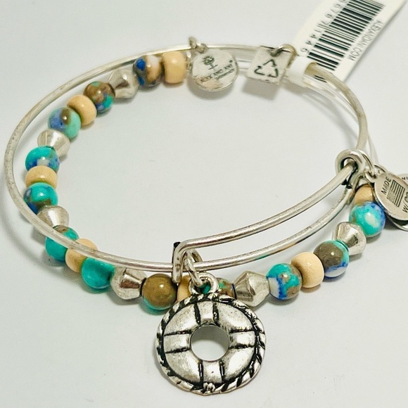 Alex and Ani Jewelry - Alex and Ani “Voyage” Set of 2 Expandable Bracelets. Silver Finish NWT